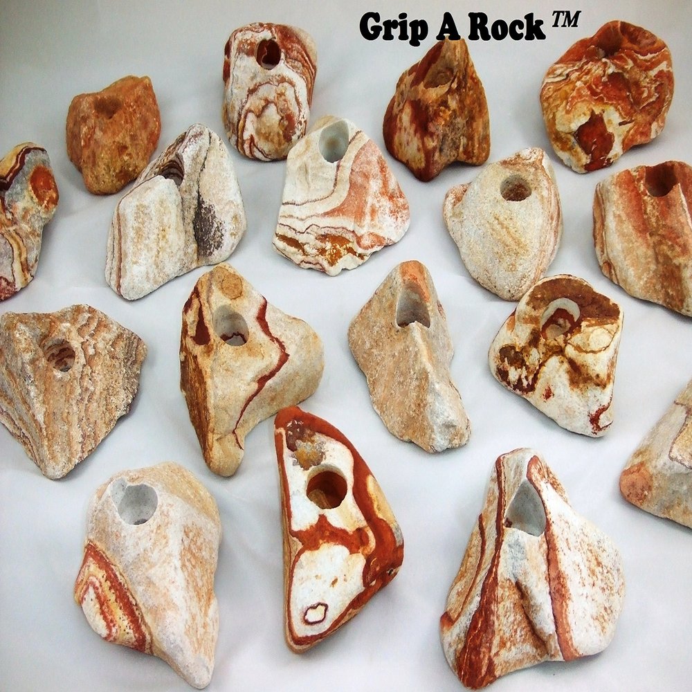 15 Rock Climbing Holds, Rock Climbing Equipment, Adult & Kids Climbing Wall, Bolt-ON