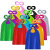 ADJOY Kids Superhero Capes and Masks 12 Sets - Birthday Party Super Hero Capes for Children view 1