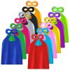 ADJOY Kids Superhero Capes and Masks 12 Sets - Birthday Party Super Hero Capes for Children view 3