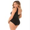 Miraclesuit Women's Swimwear Illusionists Palma One Piece Swimsuit, Black, 14 view 3