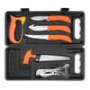 OUTDOOR EDGE WildPak, 8-Piece Field to Freezer Hunting & Game Processing Knife Set with Caping Knife, Gut-Hook Skinner, Boning/Fillet Knife, Wood/Bone Saw, Spreader, Gloves, and Hard-Side Carry Case view 1