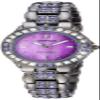 Armitron Women's 75/3689VMDG Purple Genuine Crystal-Accented Gunmetal Bracelet Watch view 1