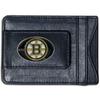 NHL Siskiyou Sports Mens Boston Bruins Leather Cash & Cardholder One Size Black view 1