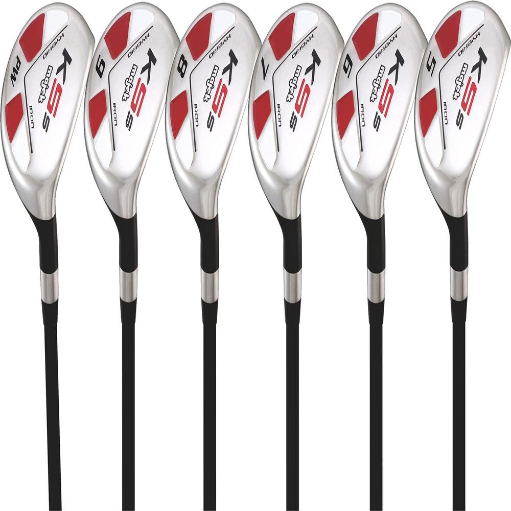 Senior Mens Majek Golf All Hybrid Partial Set, which Includes: #5, 6, 7, 8, 9, PW Senior Flex Right Handed New Utility A Flex Club