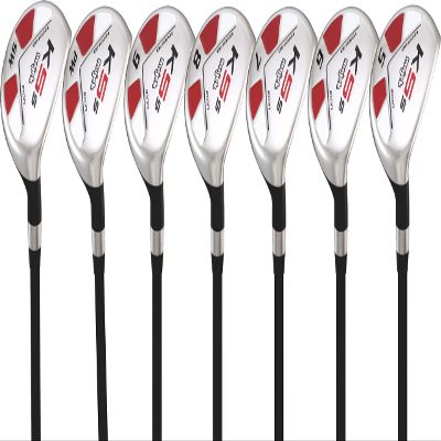 Senior Mens Majek Golf All Hybrid Complete Full Set, which Includes: #5, 6, 7, 8, 9, PW +SW Senior Flex Right Handed New Utility A Flex Club
