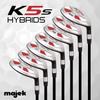 Senior Mens Majek Golf All Hybrid Complete Full Set, which Includes: #5, 6, 7, 8, 9, PW +SW Senior Flex Right Handed New Utility A Flex Club view 2