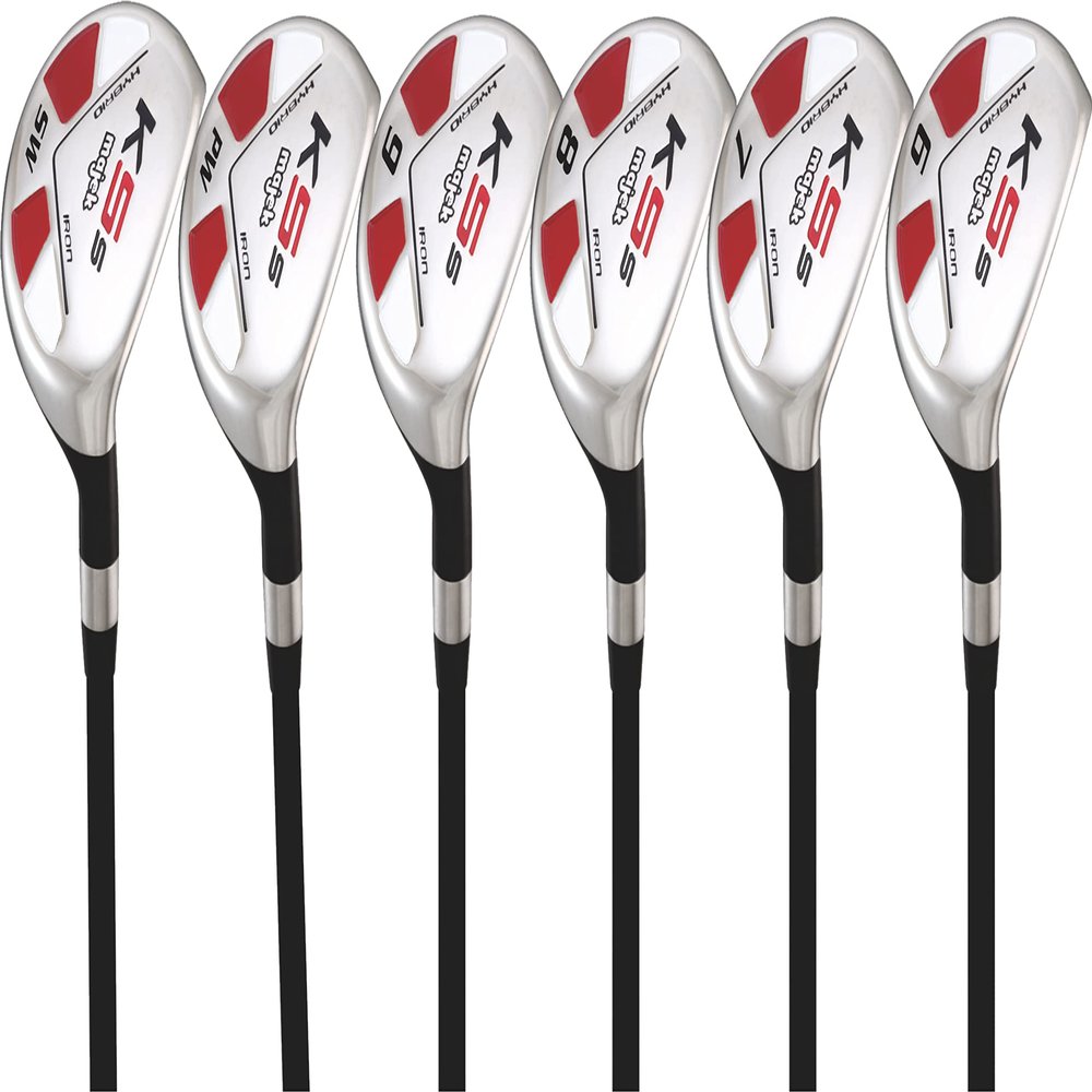 Senior Mens Majek Golf All Hybrid Partial Set, which Includes: #6, 7, 8, 9, PW +SW Senior Flex Right Handed New Utility A Flex Club