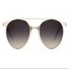 Carrera Sunglasses (Safilo Group) CA115/S Round Sunglasses, Light Gold/Dark Gray Gradient, 50 mm view 2