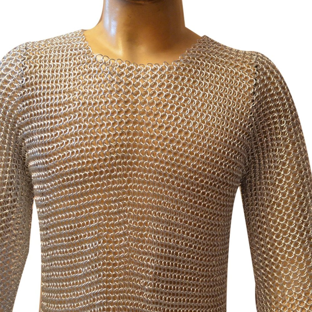 Allbeststuff Men's Aluminium Chain Mail Light Weight Chest 44 Long Large Anodized