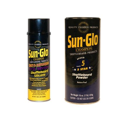 Sunglo Silicone Shuffleboard Spray (12 oz.) & #5 Speed Shuffleboard Wax (16 oz.) Combo