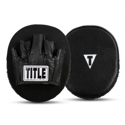 Title Boxing Punch Mitts 2.0, Black - Boxing Pads, Muay Thai Pads, MMA Equipment, Kickboxing - 6.5 * 6 * 1"