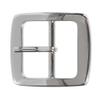 1 1/2" (38 mm) Nickel Free Center Bar Single Prong Square Belt Buckle, Silver view 1