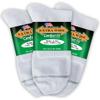 Extra Wide Comfort Fit Athletic Quarter Socks (Pack of 3) Fits Up to a 6E Width, Made in USA (Small, White) view 1