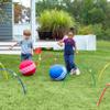 HearthSong Oversized Kick Croquet Outdoor Game fro 4+ years With Two 14" Cloth-Covered Balls, Seven Wickets, and Two Finish Flags view 2