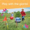 HearthSong Oversized Kick Croquet Outdoor Game fro 4+ years With Two 14" Cloth-Covered Balls, Seven Wickets, and Two Finish Flags view 3