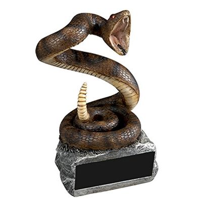 SHOP AWARDS AND GIFTS Cobra Snake Mascot Trophy, Engravable Customizable Personalized Award for Employee Recognition, Work, Military, 6-1/2 Inch
