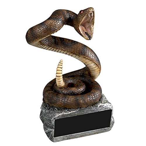 SHOP AWARDS AND GIFTS Cobra Snake Mascot Trophy, Engravable Customizable Personalized Award for Employee Recognition, Work, Military, 6-1/2 Inch