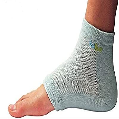 KidSole RX Gel Sports Sock for Kids with Heel Sensitivity from Severs Disease, Plantar Fasciitis. US Kid's Sizes 2-7 (Blue)