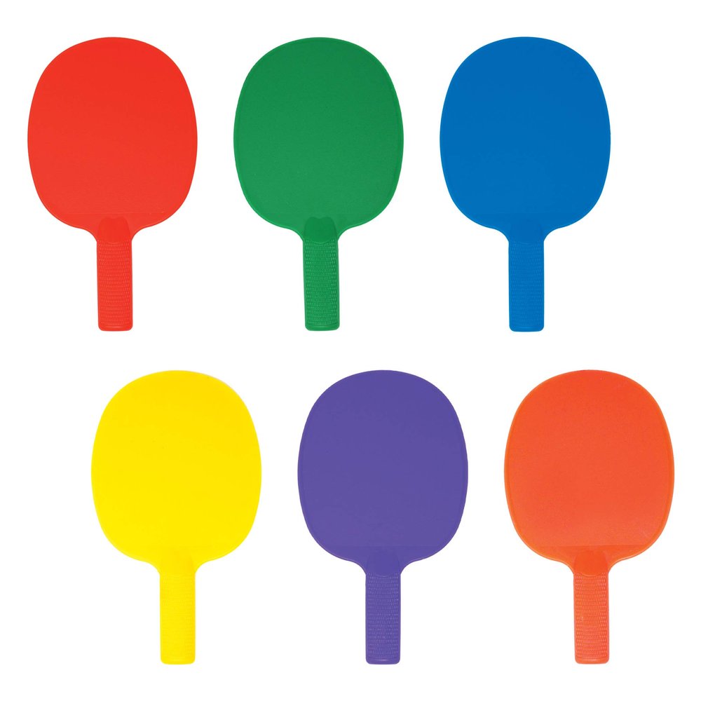 Set of 6 Unbreakable Waterproof Table Tennis Paddles with Comfortable Handles and Textured Sand Faces