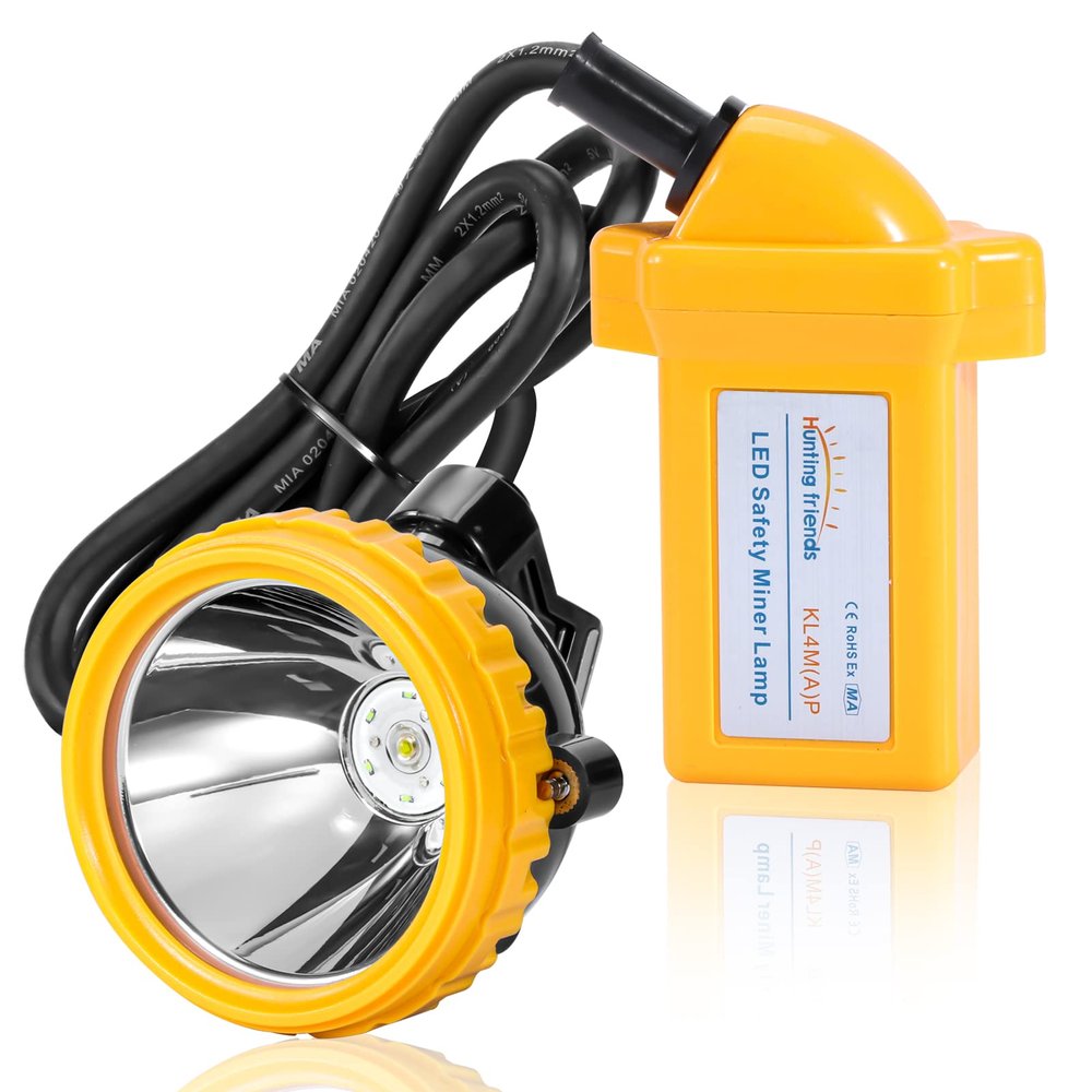 High Lumens Rechargeable LED Mining Headlamp  Super Bright Waterproof Hard Hat Cap Lamp, Explosion-Proof Underground Headlight for Coal Mine, Tunnel, Oil Field, Construction, Outdoor Work