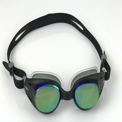 Snake & Pig Sports Basilisk Junior swimming goggles for kids, teens, and people with narrow faces (Black tinted)