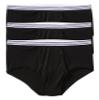 Harbor Bay by DXL Men's Big and Tall 3-pk Color Briefs Black 3XL view 1