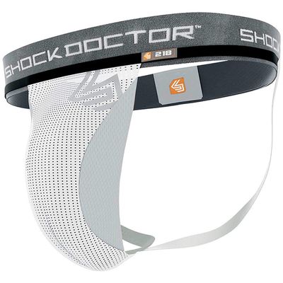 Shock Doctor Men's Not OK 218 Athletic Supporter Jockstrap, White, Adult: Large
