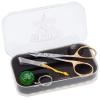 Dr. Slick Nipper, Reel & SNH47G 4-3/4" Gold Scissor Clamp in Small Fly Box view 1
