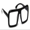Black Thick Square Glasses Clear Lens Eyeglasses Frame Super Oversized Fashion view 1