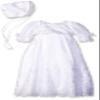 Swea Pea & Lilli Long White Embroidered Organza Baby Girl Christening Baptism Special Occasion Newborn Dress Gown with Matching Hat - S (3-6 Month, 8-12 lbs) view 1