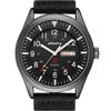 Infantry Mens Military Watch - Field Tactical Army Watch for Men with 12/24 Hour Time, Day Date, 5ATM Waterproof Analog Quartz Wristwatch, Durable Nylon Band for Outdoor Work Sport Black view 1