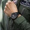Infantry Mens Military Watch - Field Tactical Army Watch for Men with 12/24 Hour Time, Day Date, 5ATM Waterproof Analog Quartz Wristwatch, Durable Nylon Band for Outdoor Work Sport Black view 2