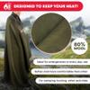 Olive Drab Green Warm Fire Retardant Blanket, 66" x 90" (80% Wool)-US Military Style view 3