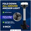 Five Oceans 9-Inch LED Anchor Light for Boats, USCG 2NM Certified, Fold-Down Design, Clear Lens, 12V DC, Suitable for Pontoons & Fishing Boats - FO2878 view 2