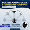 Five Oceans 9-Inch LED Anchor Light for Boats, USCG 2NM Certified, Fold-Down Design, Clear Lens, 12V DC, Suitable for Pontoons & Fishing Boats - FO2878 view 3