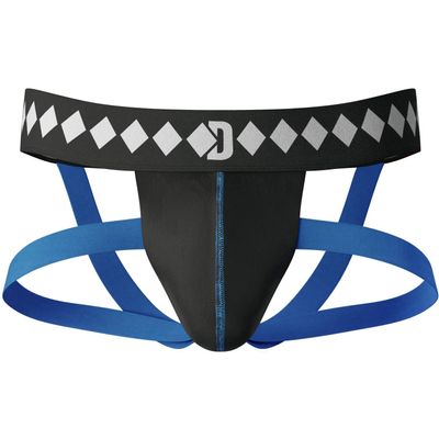 Diamond MMA Four-Strap Jock Strap Supporter with Built-in Athletic Cup Pocket for Sports, Small