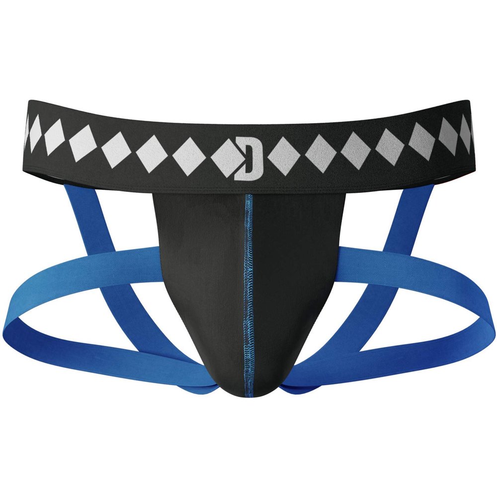 Diamond MMA Four-Strap Jock Strap Supporter with Built-in Athletic Cup Pocket for Sports, Small
