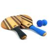 Frescobol Paddle Ball Set (Beach Stripes) - Comes with 2 Paddles, 2 Balls & Canvas Drawstring Bag view 3
