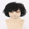 Topcosplay Men's Wigs Black Short Wavy Shaggy Style Layered Cosplay Halloween Costumes Male Wig view 3