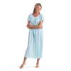 Miss Elaine Tricot Nightgown, Long Sleep Dress With Comfortable Lightweight Fabric, Flutter Sleeves (XL, Sea Foam) view 1