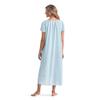 Miss Elaine Tricot Nightgown, Long Sleep Dress With Comfortable Lightweight Fabric, Flutter Sleeves (XL, Sea Foam) view 2