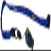 Beat Master-NBY Mikasa Professional Whistle with Lanyard, Small, Navy/Yellow view 2