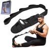 DMoose Fitness Foot & Calf Stretcher with Adjustable Padded Stretching Strap for Plantar Fasciitis, Hamstring, Heel Spurs and Achilles Tendonitis Relief - Yoga Leg Stretch Strap for Flexibility view 1