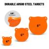 Highwild AR500 Steel Targets 3/8" Thick Metal Shooting Gong Target Set - 4",6",8" Gongs view 2