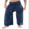 CandyHusky Thai Fisherman Pants - Lightweight Cotton Men Women Adults Unisex Yoga Lounge Pants Navy Blue view 1
