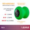 Vibrating Peanut Roller - 4 Vibration Levels - Rechargeable - Muscle Roller for Deep Tissue Massage and Muscle Recovery - Massager for Back, Neck, Foot, Leg, and Body - Black view 2