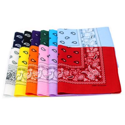 Paisley One Dozen Cowboy Bandanas (12 Colors Assorted, 22 X 22 in)
