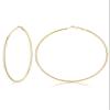 FOCALOOK Extra Large Gold Hoop Earrings for Women, 14K Gold Plated Non Tarnish Hypoallergenic 100mm Lightweight Thin Hoops Earrings Big view 1