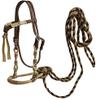 Showman Leather Futurity Knot Headstall with Rawhide Braided Bosal and Horse Hair Mecate Reins view 1