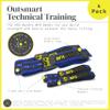 BFR BANDS PRO 4-Pack Bundle Blood Flow Restriction Bands for Arms and Legs - Occlusion Training Bands Help You Gain Muscle Without Heavy Weight Lifting, Strong Elastic Strap + Quick-Release view 4